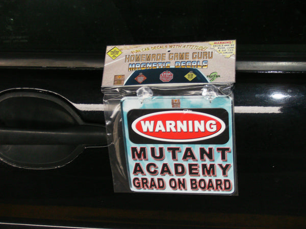 WARNING: MUTANT ACADEMY GRAD ON BOARD: Magnet Car Decal